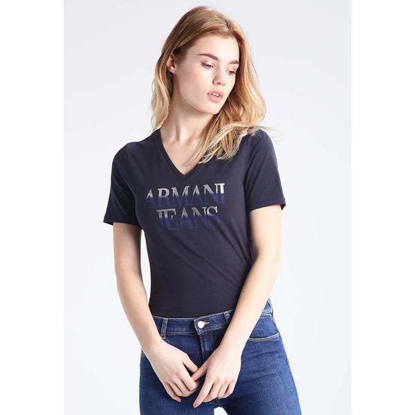 Armani Jeans T-shirt z nadrukiem dunkelblau AJ121D03P