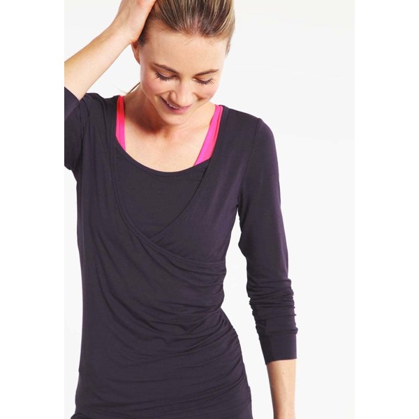 Curare Yogawear Bluzka z długim rękawem dark aubergine CY541D008