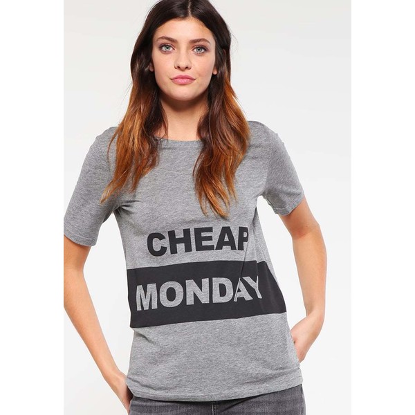 Cheap Monday BREAK T-shirt z nadrukiem grey melange CH621D033