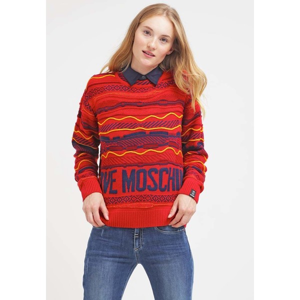 Love Moschino Sweter red LO921I01G