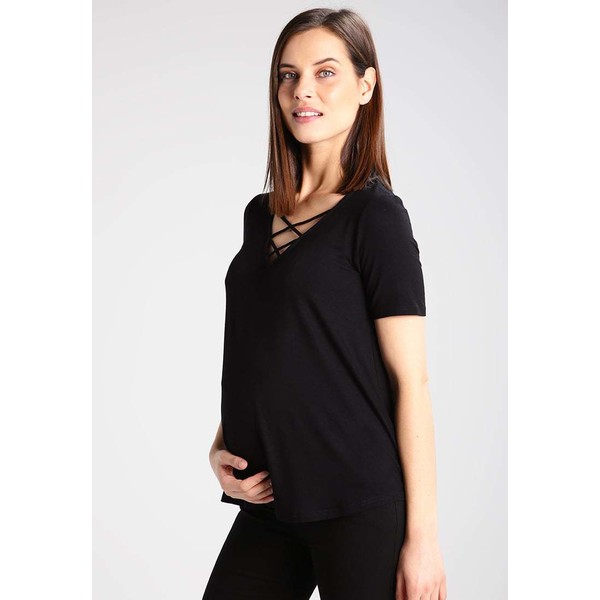 Topshop Maternity T-shirt z nadrukiem black TP721M077