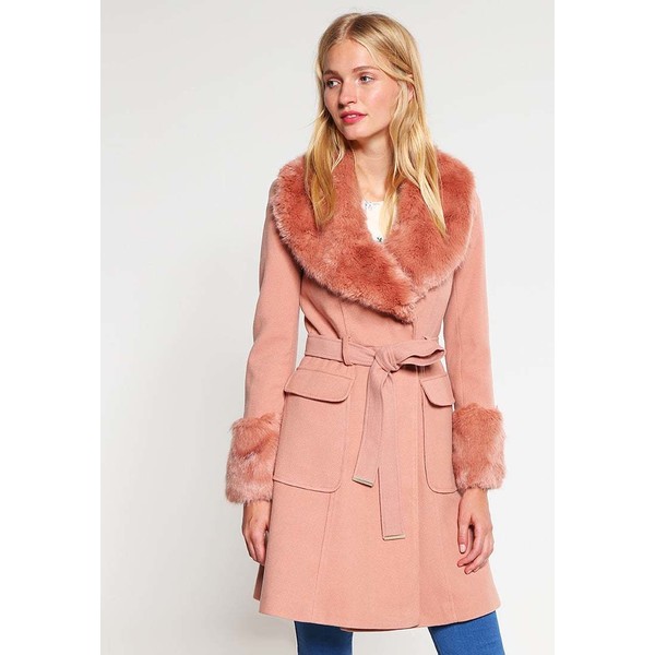 Miss Selfridge Płaszcz wełniany /Płaszcz klasyczny pink MF921H01R