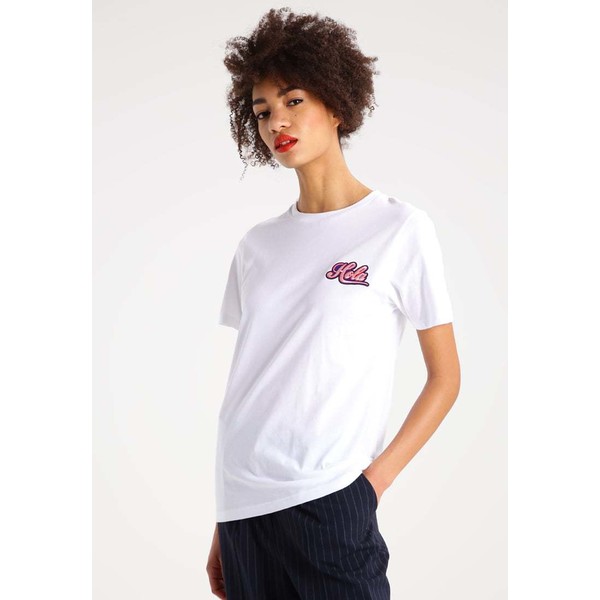 MALAIKARAISS HOLA T-shirt z nadrukiem white M1A21D002
