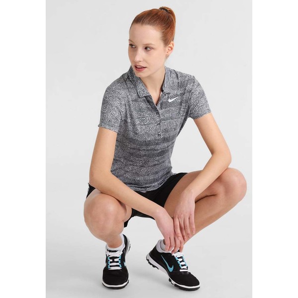 Nike Golf PRECISION Koszulka sportowa black/white/metallic silver NI441D00O
