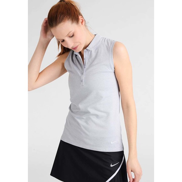 Nike Golf ICON Koszulka polo wolf grey heather/white NI441D00Q