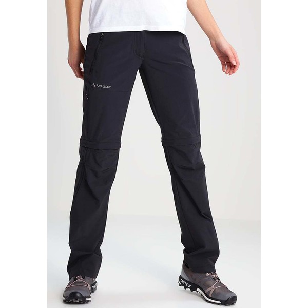 Vaude WOMEN'S FARLEY STRETCH ZO T-ZIP PANTS 2-IN-1 Spodnie materiałowe black VA441E00M