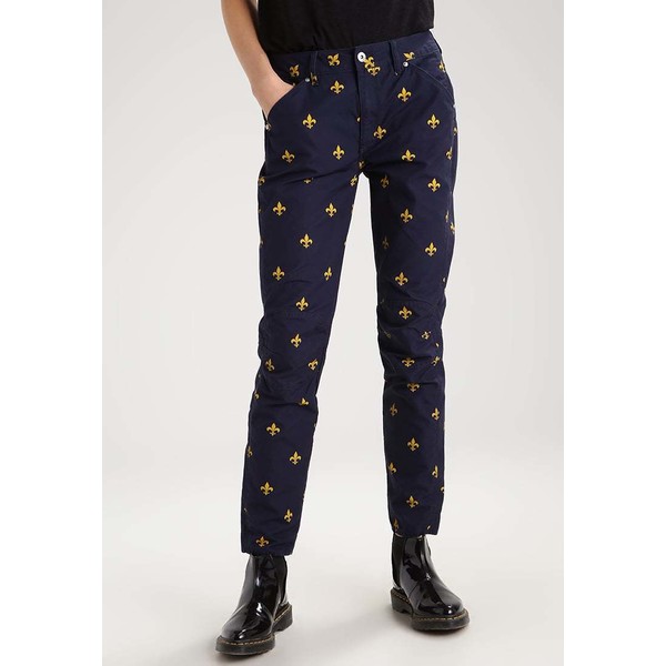 G-Star PHARRELL WILLIAMS ELWOOD X25 3D BOYFRIEND Spodnie materiałowe indigo/gold GS121A0GJ