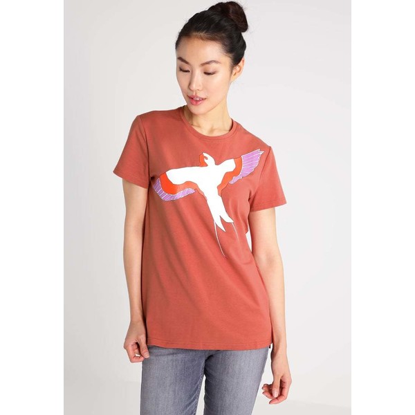 Gestuz MERCIE T-shirt z nadrukiem canyon rose GE221D013