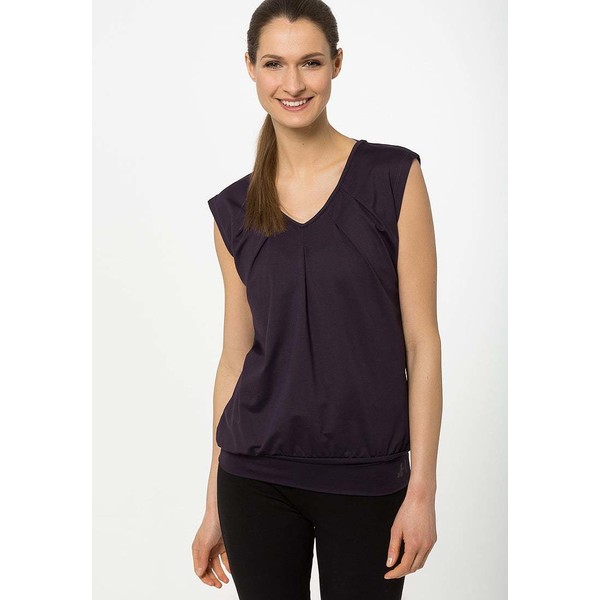 Curare Yogawear T-shirt basic dark aubergine CY541D006