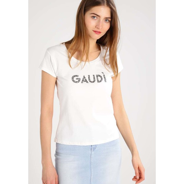 Gaudi T-shirt z nadrukiem marshmellow GD221D01J