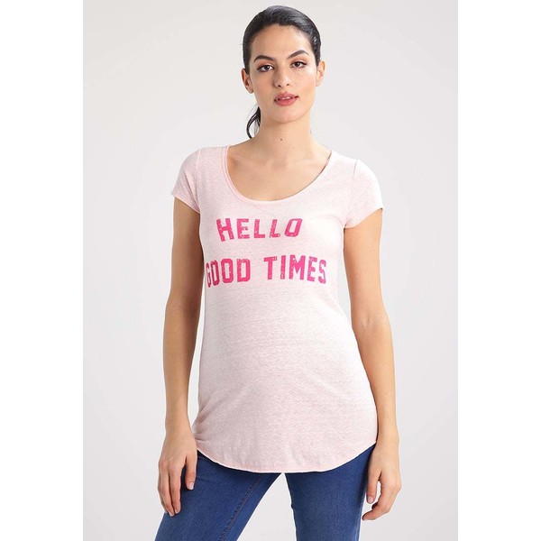 Queen Mum T-shirt z nadrukiem pastel rose QM129G024