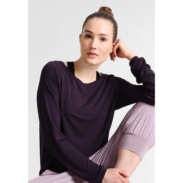 Curare Yogawear Bluzka z długim rękawem dark aubergine CY541D00V