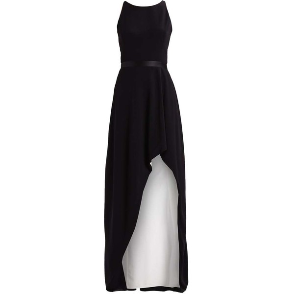 Halston Heritage Długa sukienka black/chalk H1121C03P