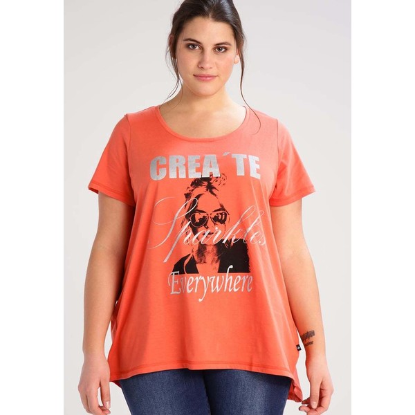 ADIA T-shirt z nadrukiem papaya A0C21D00F
