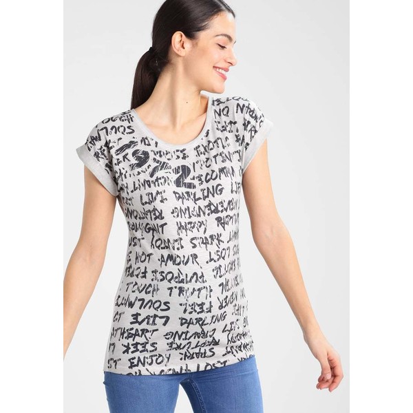 LOVE2WAIT WORDS T-shirt z nadrukiem grey LW229G01E