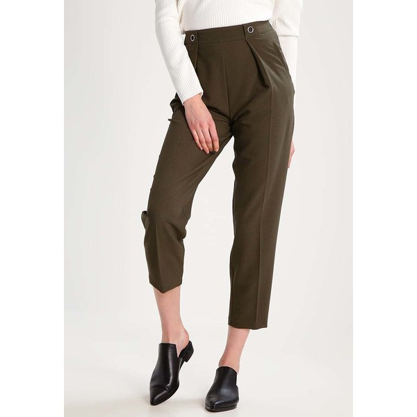 Topshop Tall Spodnie materiałowe khaki/olive TP721A0BA