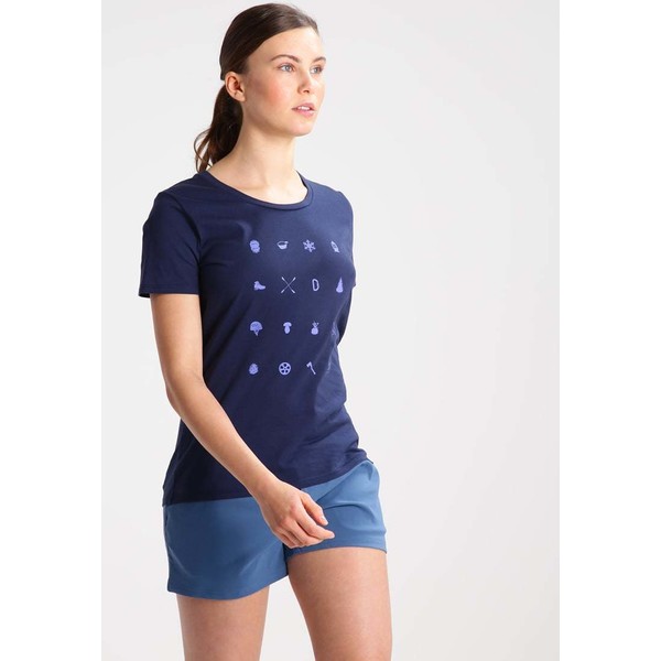 Haglöfs MIRTH T-shirt z nadrukiem tarn blue H2741D003