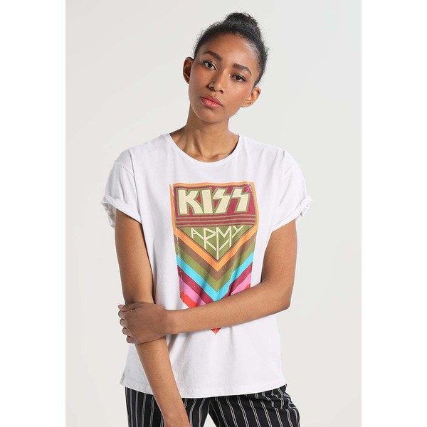 Gestuz KISS T-shirt z nadrukiem bright white GE221D018