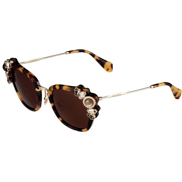 Miu Miu Okulary przeciwsłoneczne mottled brown M0T51K00B