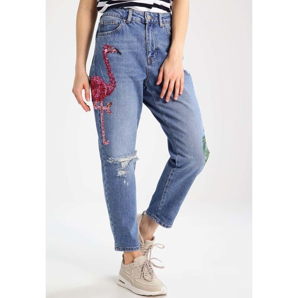 Topshop Petite FLMINGO MOM Jeansy Relaxed fit lightdenim TP721N05W