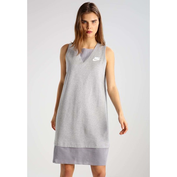 Nike Sportswear Sukienka z dżerseju dark grey heather/matte silver NI121C00R
