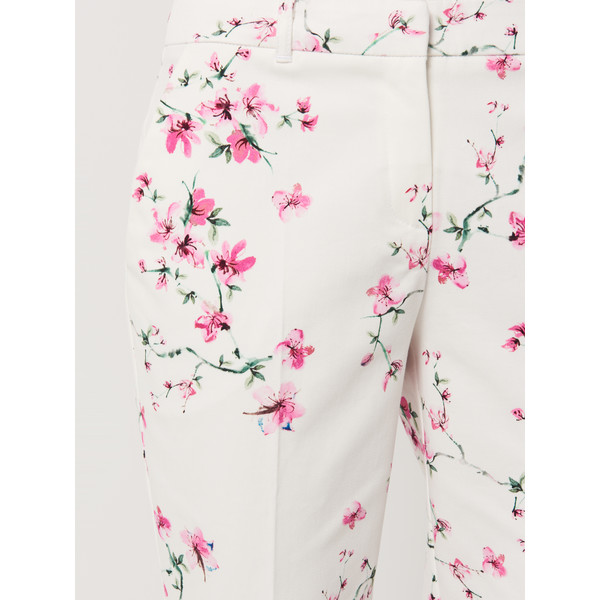 Mohito Białe spodnie w kwiaty CELEBRRATION RQ174-00X