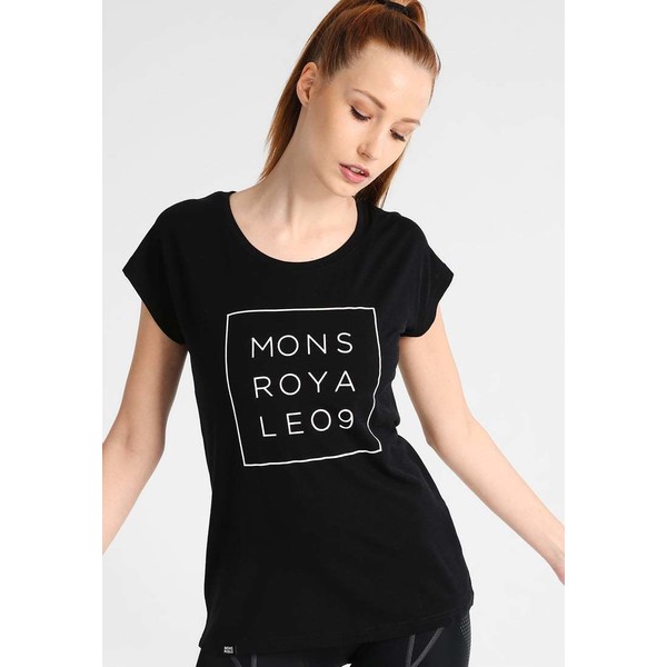 Mons Royale CALI T-shirt z nadrukiem black MOE41D007