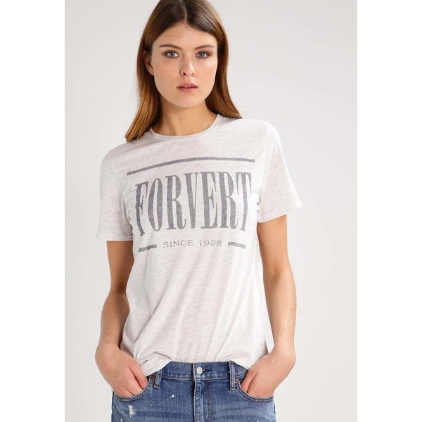 Forvert FOLSOM GIRLS T-shirt z nadrukiem ivory FO521D01L