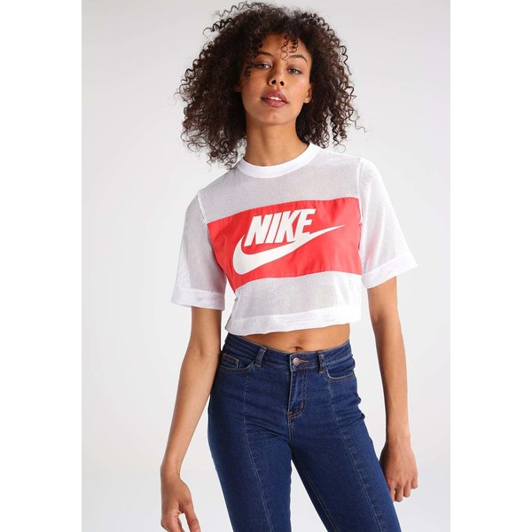 Nike Sportswear T-shirt z nadrukiem white/track red NI121D08K