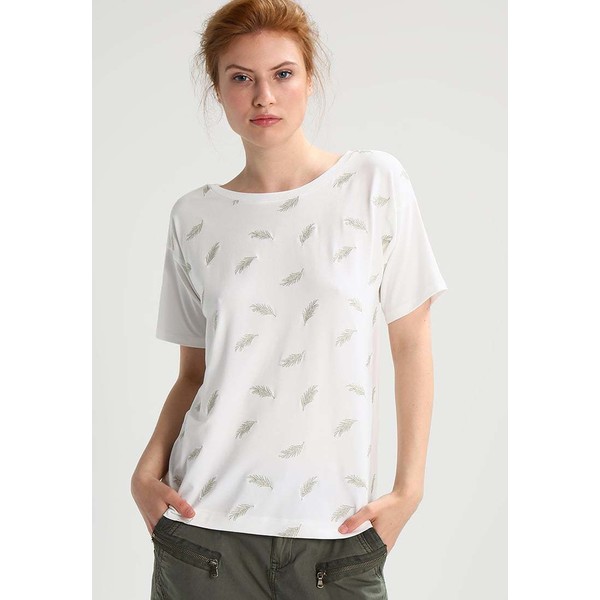 Freequent PALM T-shirt z nadrukiem bright white F0821D007