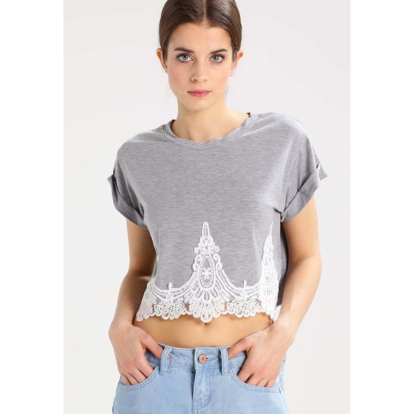 Miss Selfridge Petite T-shirt z nadrukiem grey PY021D00Y