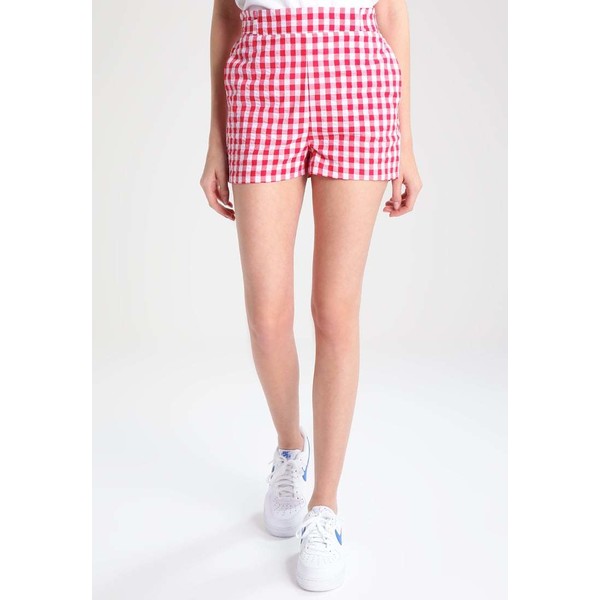 New Look PAPERBAG GINGHAM Szorty red NL021S02U