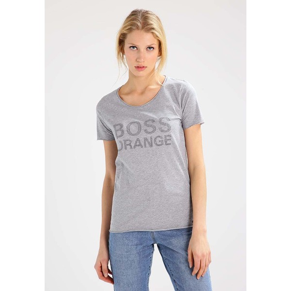 BOSS Orange TILOGO T-shirt z nadrukiem medium grey BO121D06E