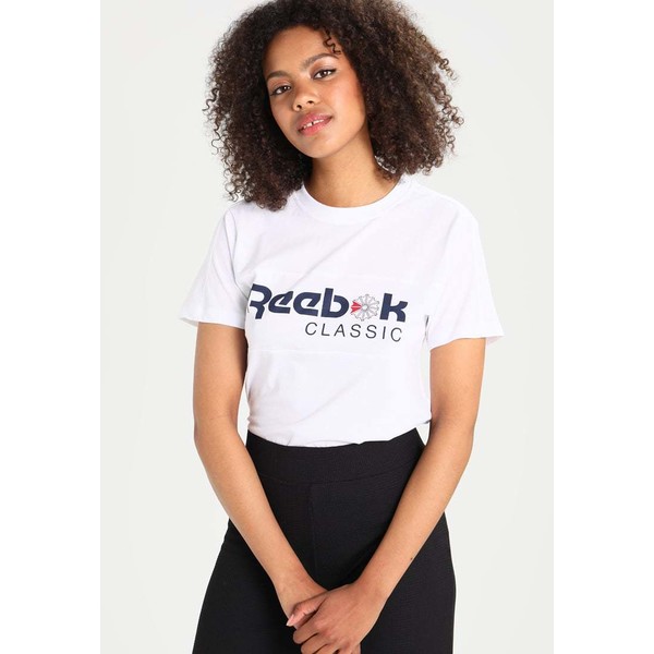 Reebok Classic T-shirt z nadrukiem white RE021D008