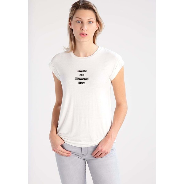Soft Rebels KING T-shirt z nadrukiem off white R6721D00E