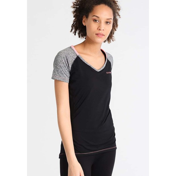 Elle Sport T-shirt z nadrukiem black mesh/black marl E0B41D00C