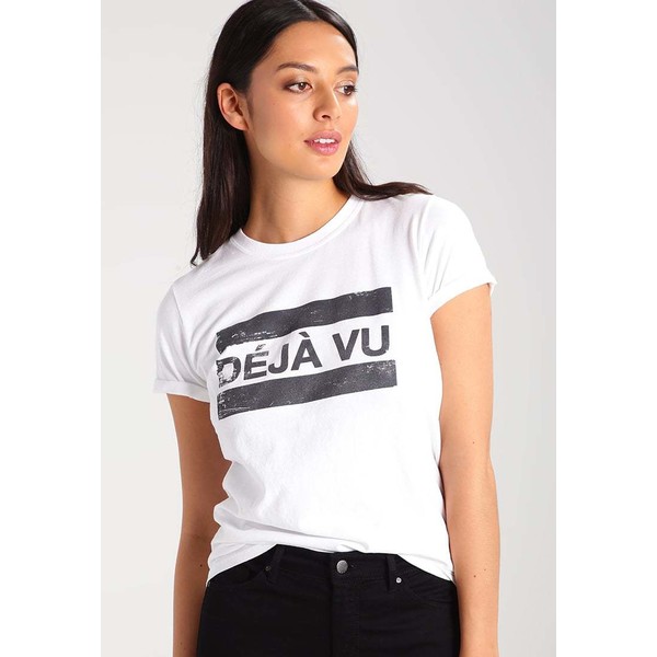 Topshop DE JA VU T-shirt z nadrukiem white TP721G086