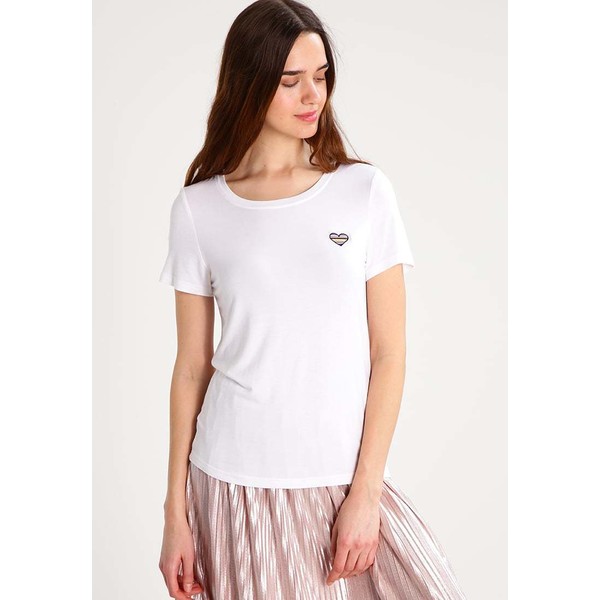 Noisy May Tall NMFAME T-shirt z nadrukiem bright white NOB21E001