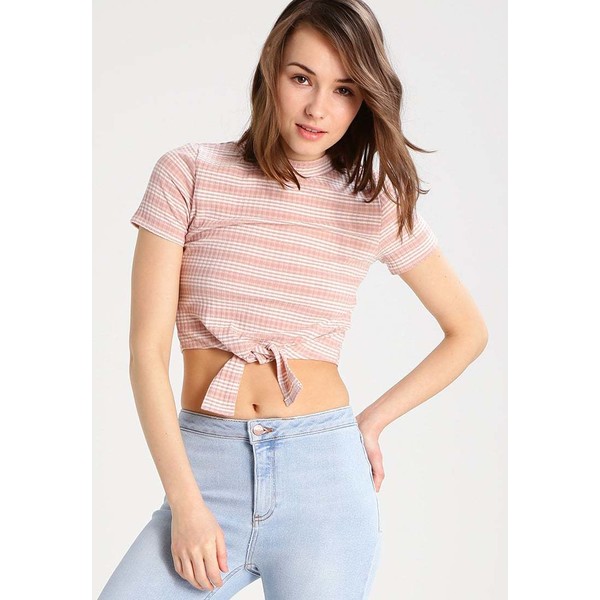 Missguided Petite T-shirt z nadrukiem pink M0V21E00O
