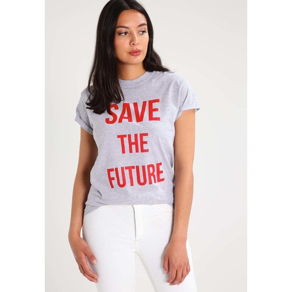 Topshop SAVE THE FUTURE T-shirt z nadrukiem greymarl TP721D0G8