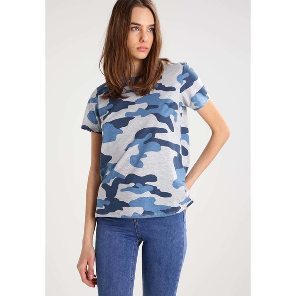TWINTIP T-shirt z nadrukiem grey/blue TW421DA85