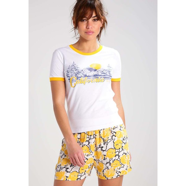 TWINTIP T-shirt z nadrukiem off-white/yellow TW421DA8P
