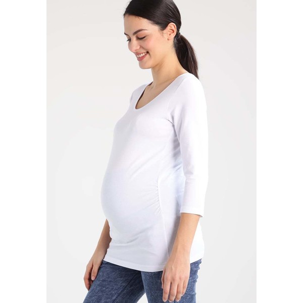 Zalando Essentials Maternity Bluzka z długim rękawem white ZX029GA0U