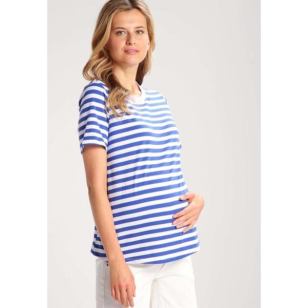 Topshop Maternity BRETON T-shirt z nadrukiem blue TP721G07Y