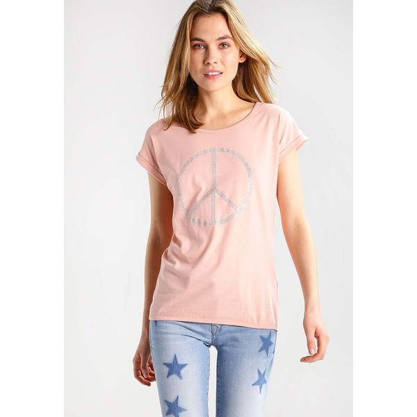 Mavi PEACE T-shirt z nadrukiem dusty pink MA621D02Y