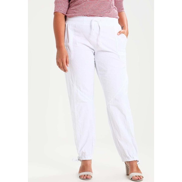 Zizzi Spodnie materiałowe bright white Z1721A01A