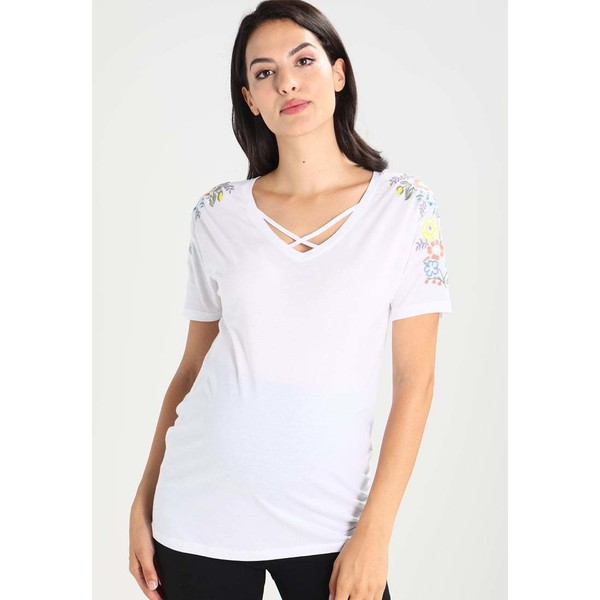 New Look Maternity T-shirt z nadrukiem white N0B29G02K