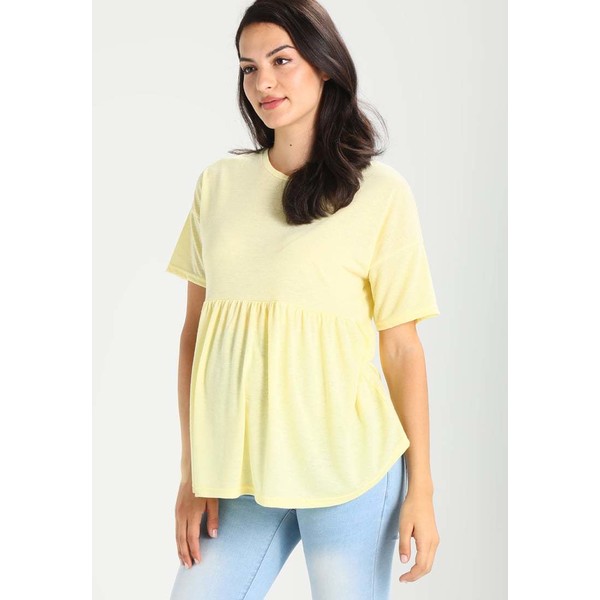 New Look Maternity T-shirt z nadrukiem light yellow N0B29G01R