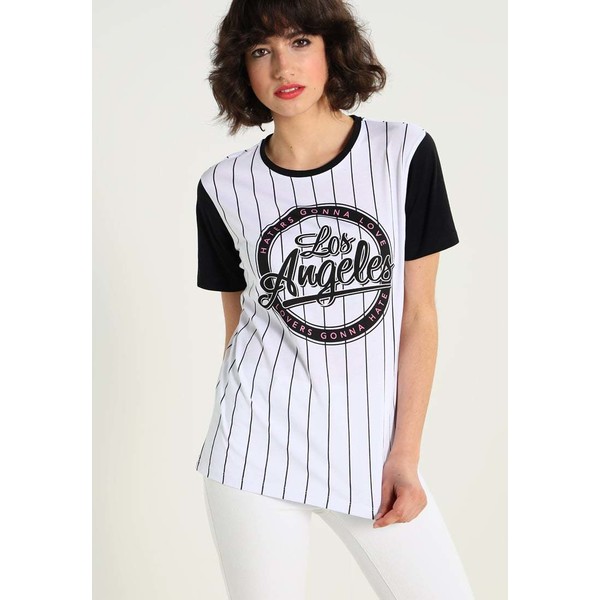 TWINTIP T-shirt z nadrukiem white TW421DA8W