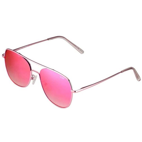 Quay RUNNING RIOT Okulary przeciwsłoneczne gold/pink mirror Q0151K005
